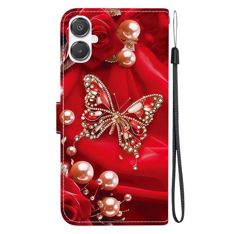 For Galaxy A25e / A25 5G JP Crystal Texture Colored Drawing Leather Phone Case