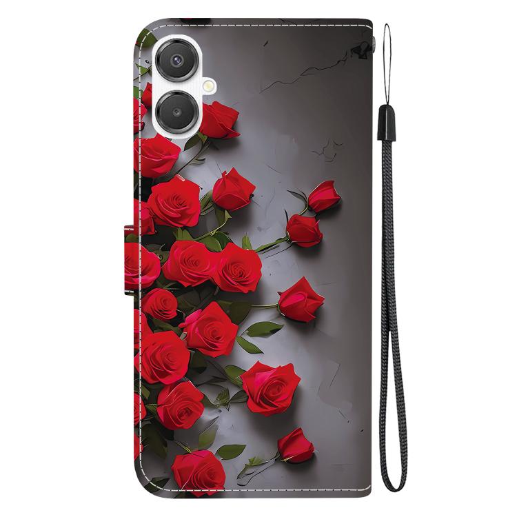 For Galaxy A25e / A25 5G JP Crystal Texture Colored Drawing Leather Phone Case