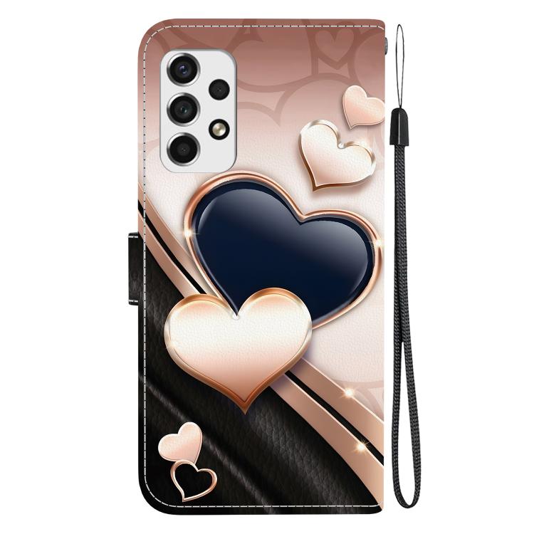 For Galaxy A33 5G Crystal Texture Colored Drawing Leather Phone Case