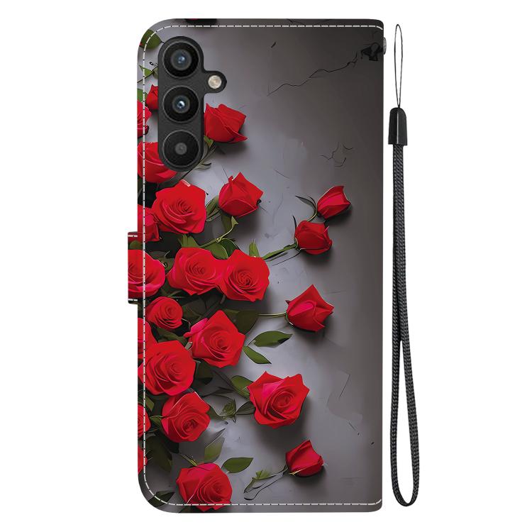 For Galaxy A34 5G Crystal Texture Colored Drawing Leather Phone Case