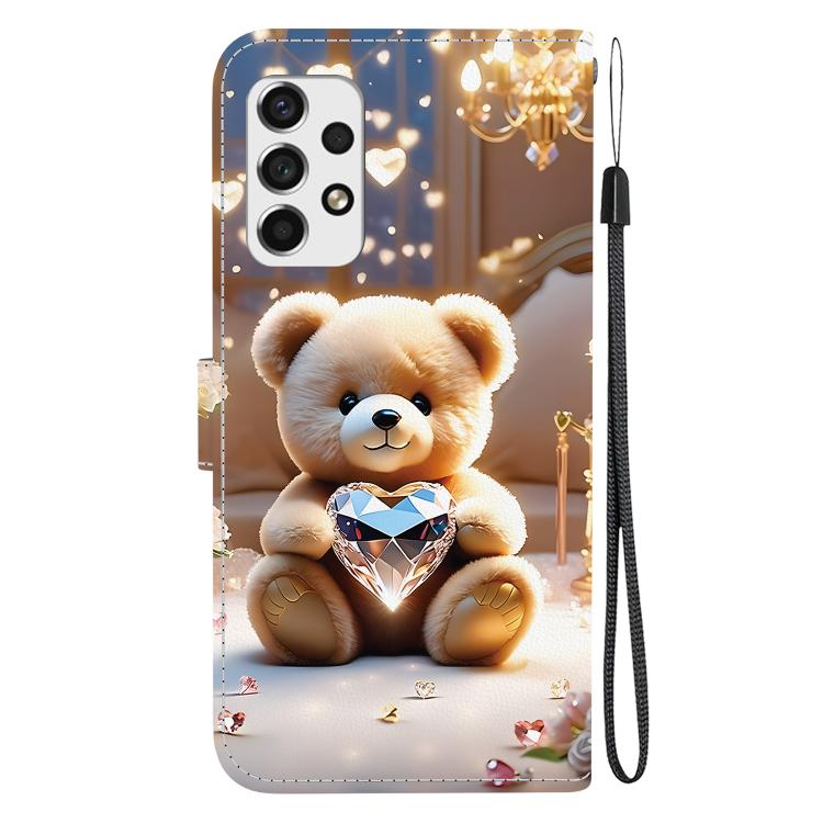 For Galaxy A53 5G Crystal Texture Colored Drawing Leather Phone Case