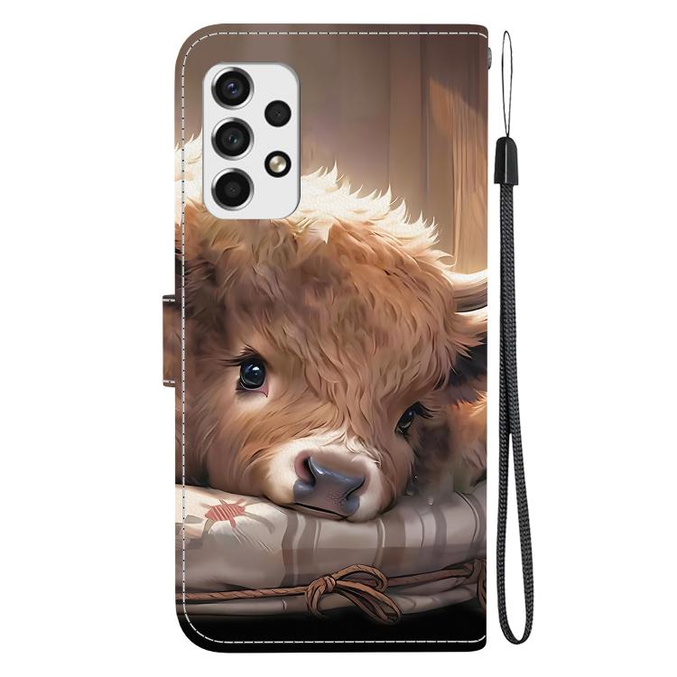 For Galaxy A53 5G Crystal Texture Colored Drawing Leather Phone Case