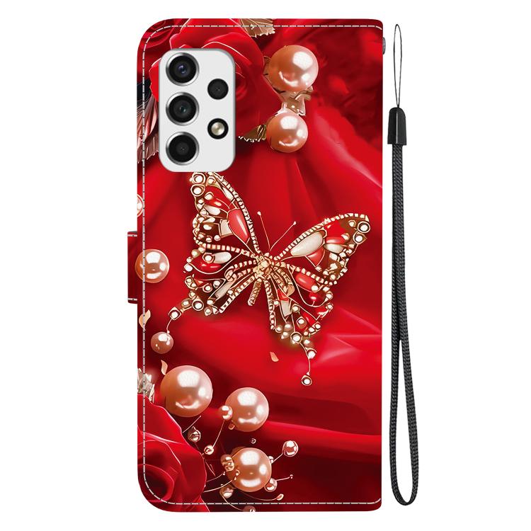 For Galaxy A53 5G Crystal Texture Colored Drawing Leather Phone Case