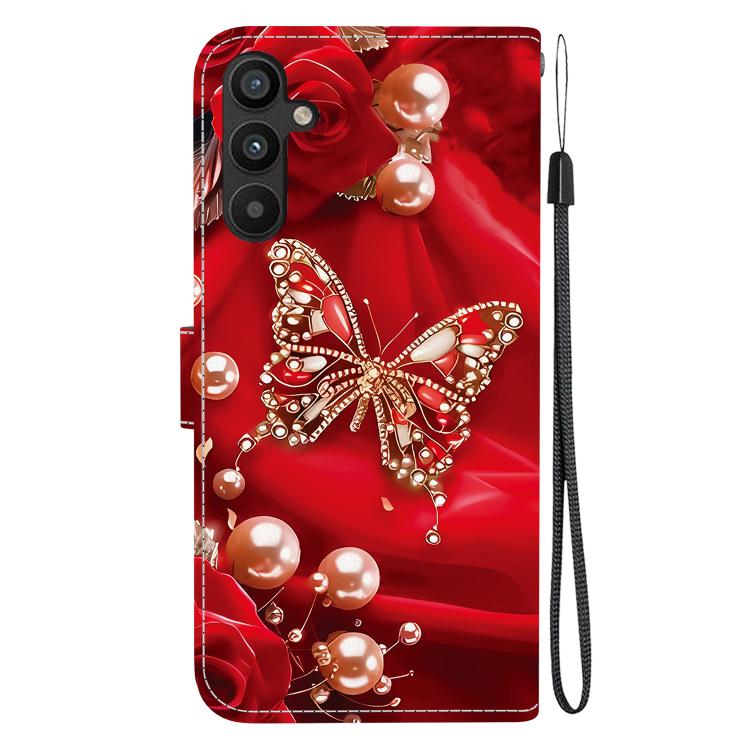 For Galaxy A54 5G Crystal Texture Colored Drawing Leather Phone Case