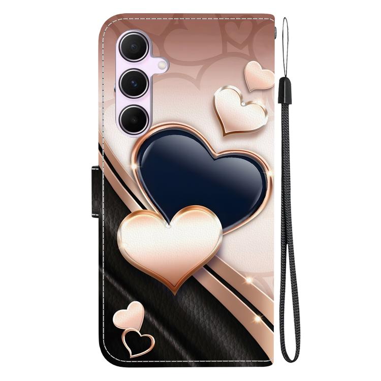For Galaxy A55 5G Crystal Texture Colored Drawing Leather Phone Case