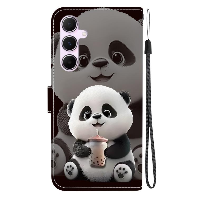 For Galaxy A55 5G Crystal Texture Colored Drawing Leather Phone Case
