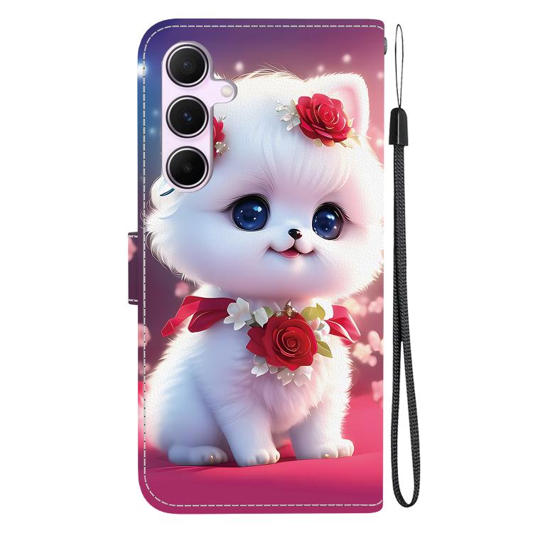 For Galaxy A55 5G Crystal Texture Colored Drawing Leather Phone Case