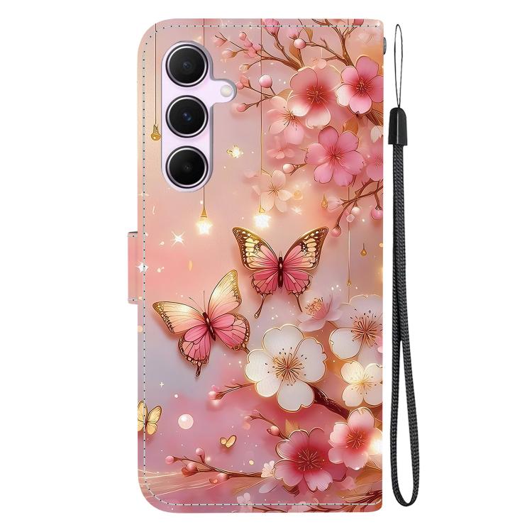 For Galaxy A55 5G Crystal Texture Colored Drawing Leather Phone Case