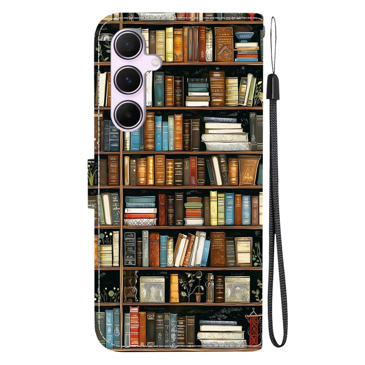 For Galaxy A55 5G Crystal Texture Colored Drawing Leather Phone Case
