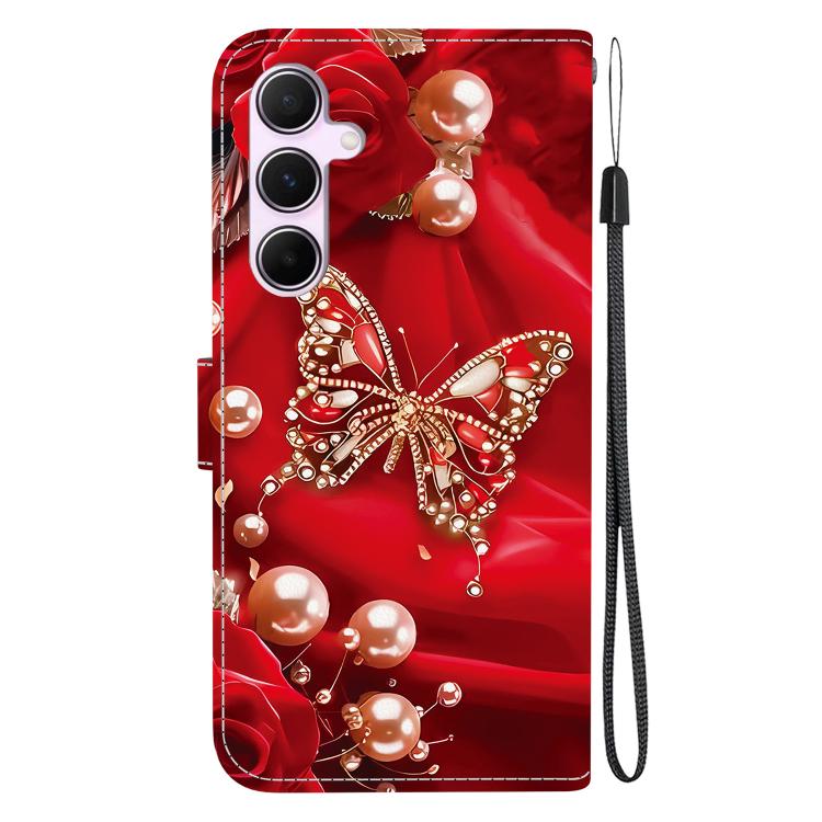 For Galaxy A55 5G Crystal Texture Colored Drawing Leather Phone Case