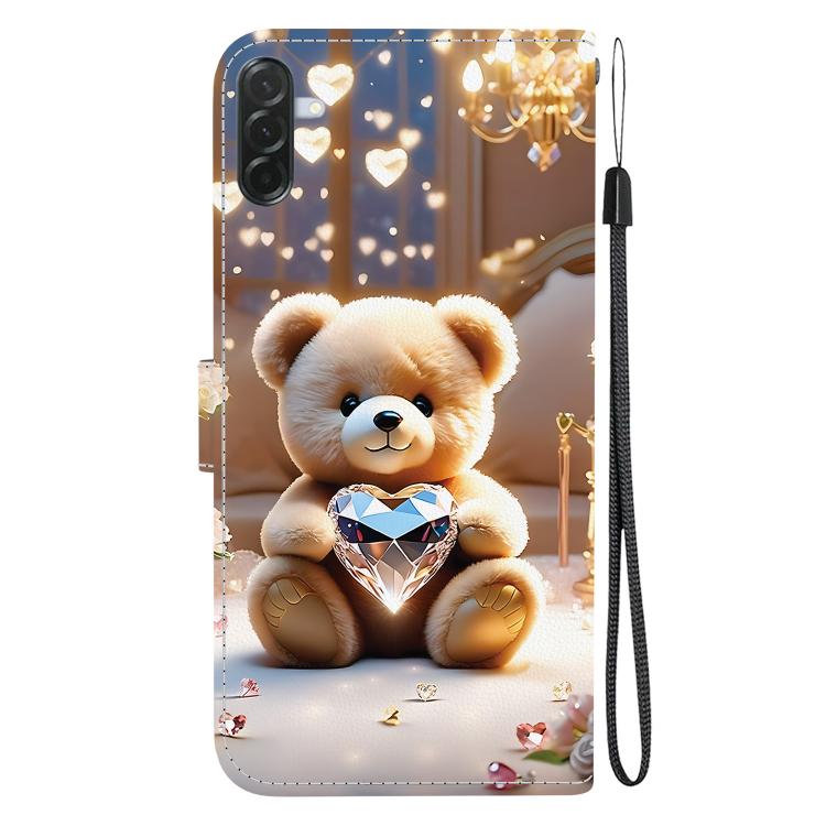 For Galaxy A57 5G Crystal Texture Colored Drawing Leather Phone Case