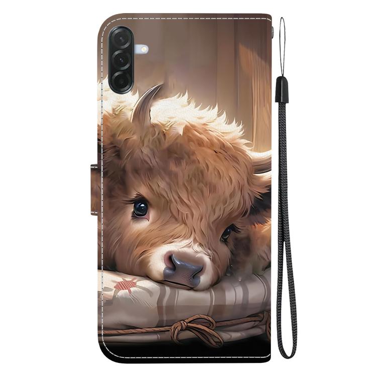 For Galaxy A57 5G Crystal Texture Colored Drawing Leather Phone Case