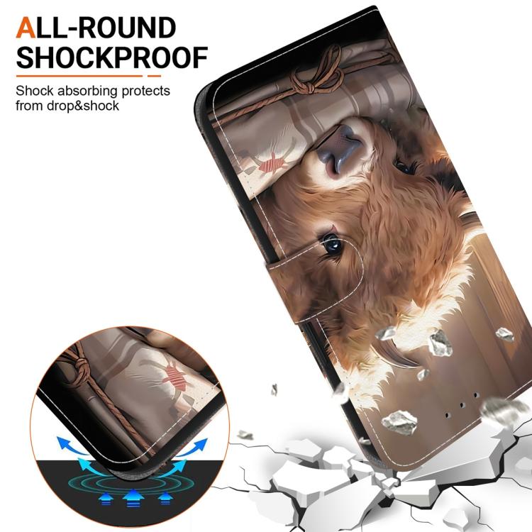 For Galaxy A57 5G Crystal Texture Colored Drawing Leather Phone Case