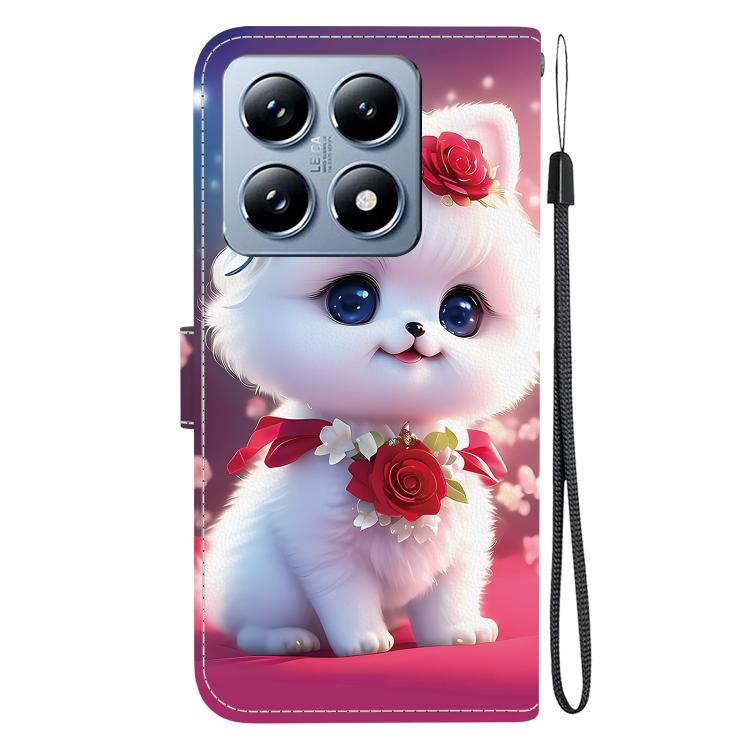 For Xiaomi 14T Pro Crystal Texture Colored Drawing Leather Phone Case