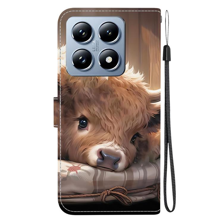 For Xiaomi 14T Pro Crystal Texture Colored Drawing Leather Phone Case