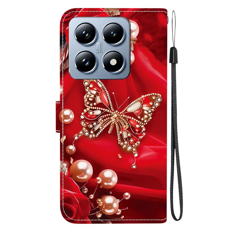 For Xiaomi 14T Pro Crystal Texture Colored Drawing Leather Phone Case