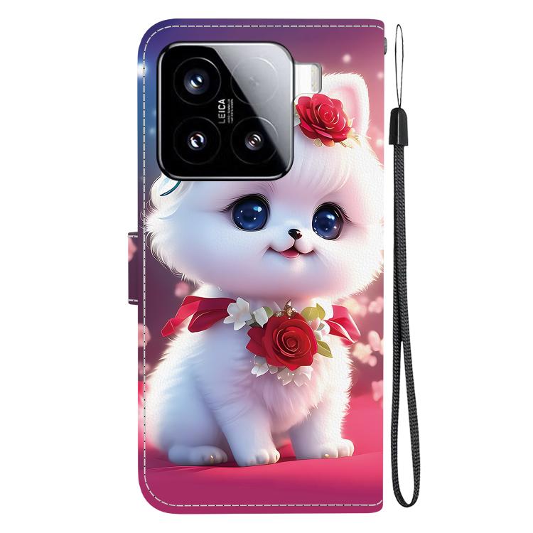 For Xiaomi 15 Crystal Texture Colored Drawing Leather Phone Case