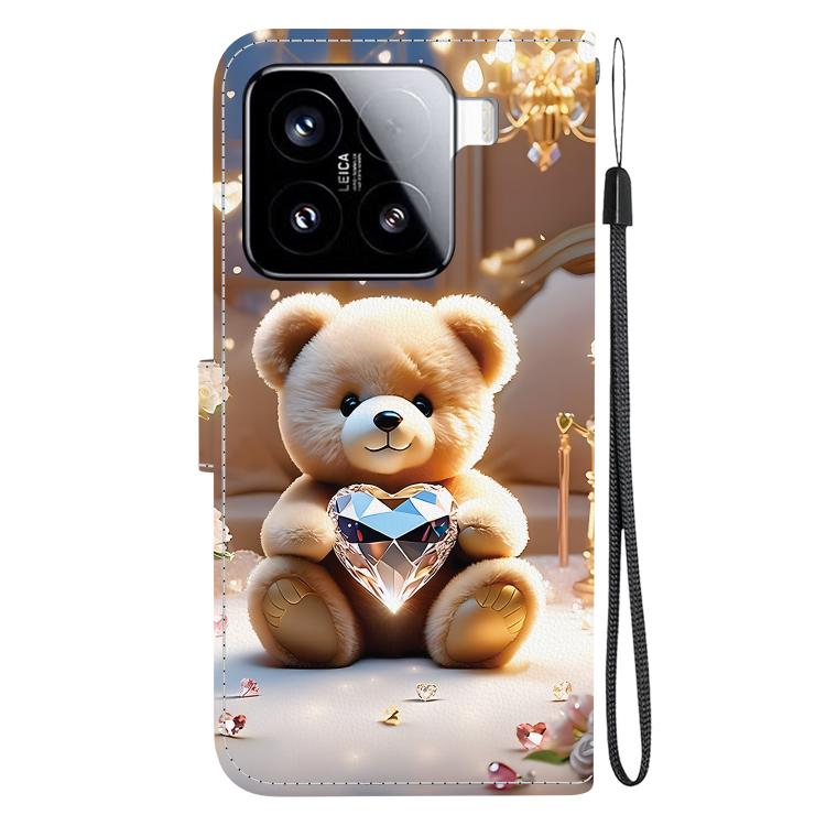For Xiaomi 15 Crystal Texture Colored Drawing Leather Phone Case