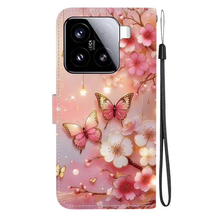 For Xiaomi 15 Crystal Texture Colored Drawing Leather Phone Case