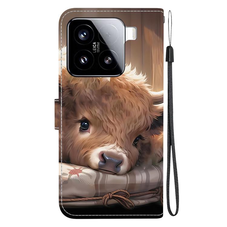 For Xiaomi 15 Crystal Texture Colored Drawing Leather Phone Case