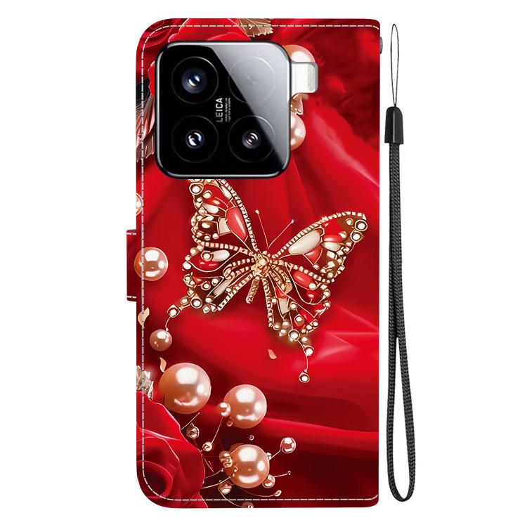 For Xiaomi 15 Crystal Texture Colored Drawing Leather Phone Case