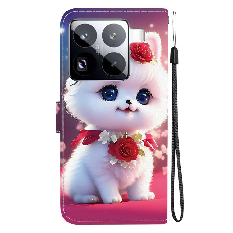 For Xiaomi 15 Pro Crystal Texture Colored Drawing Leather Phone Case