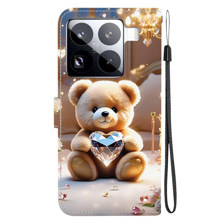 For Xiaomi 15 Pro Crystal Texture Colored Drawing Leather Phone Case
