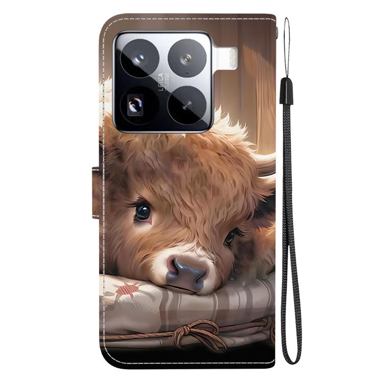 For Xiaomi 15 Pro Crystal Texture Colored Drawing Leather Phone Case