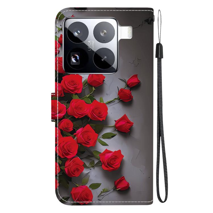 For Xiaomi 15 Pro Crystal Texture Colored Drawing Leather Phone Case