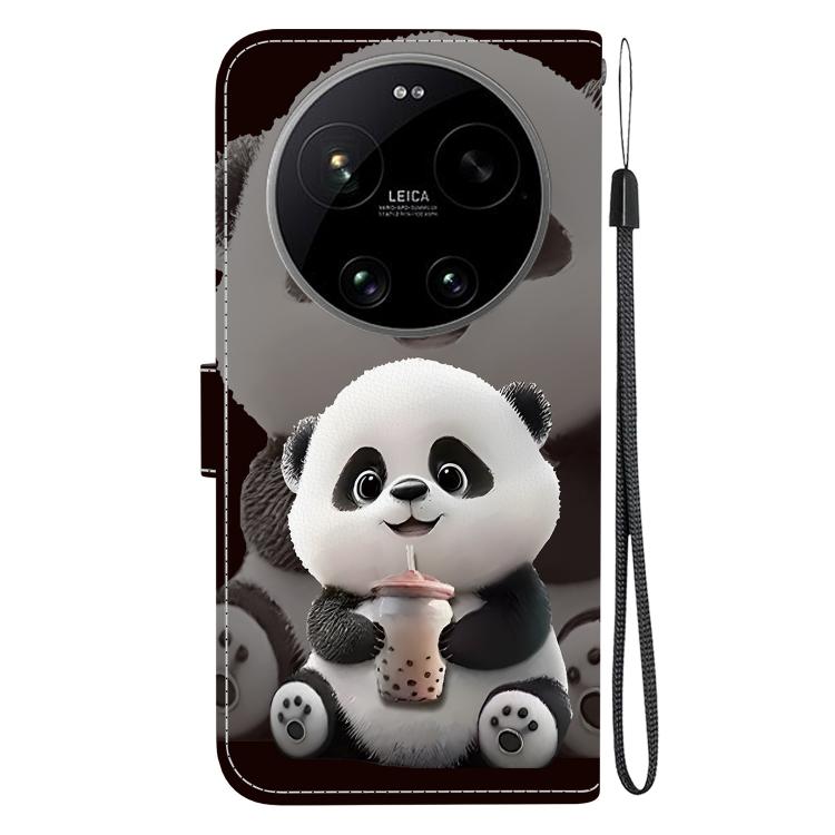 For Xiaomi 17 Ultra Crystal Texture Colored Drawing Leather Phone Case
