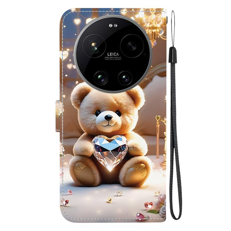 For Xiaomi 17 Ultra Crystal Texture Colored Drawing Leather Phone Case
