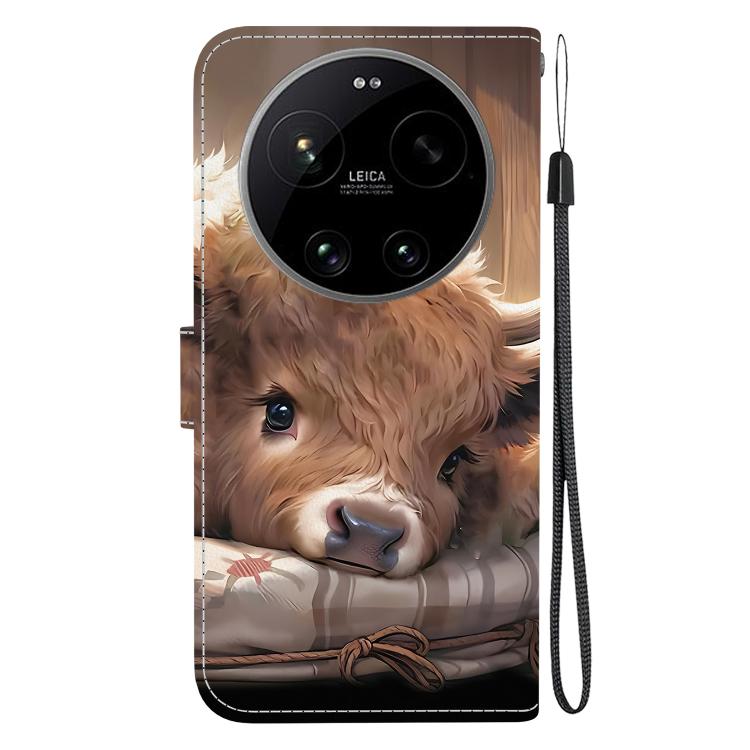 For Xiaomi 17 Ultra Crystal Texture Colored Drawing Leather Phone Case