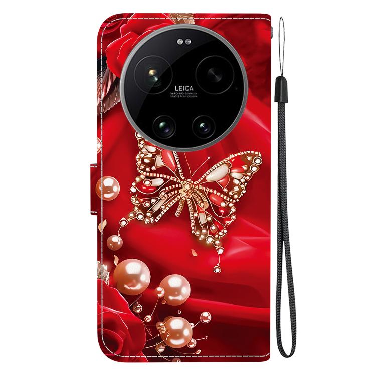 For Xiaomi 17 Ultra Crystal Texture Colored Drawing Leather Phone Case