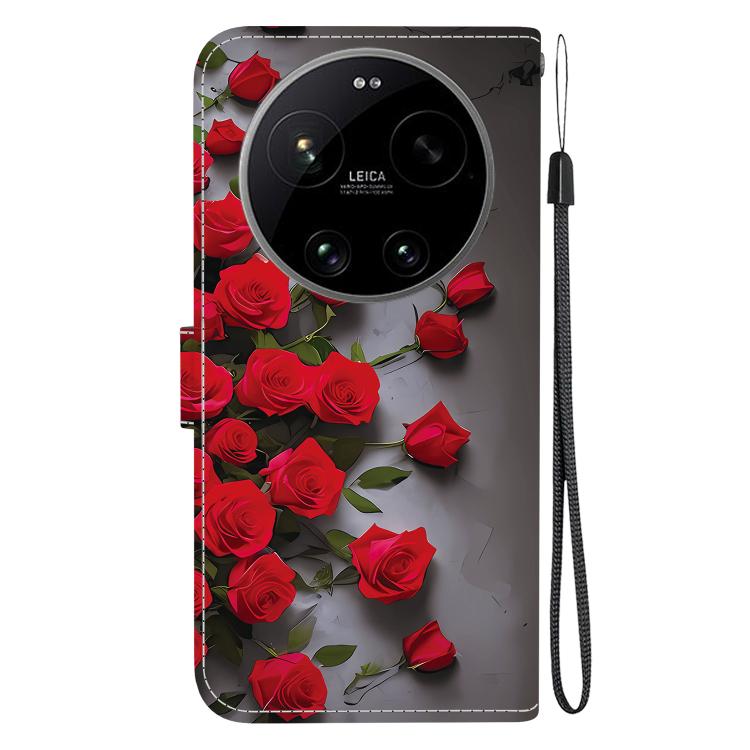 For Xiaomi 17 Ultra Crystal Texture Colored Drawing Leather Phone Case
