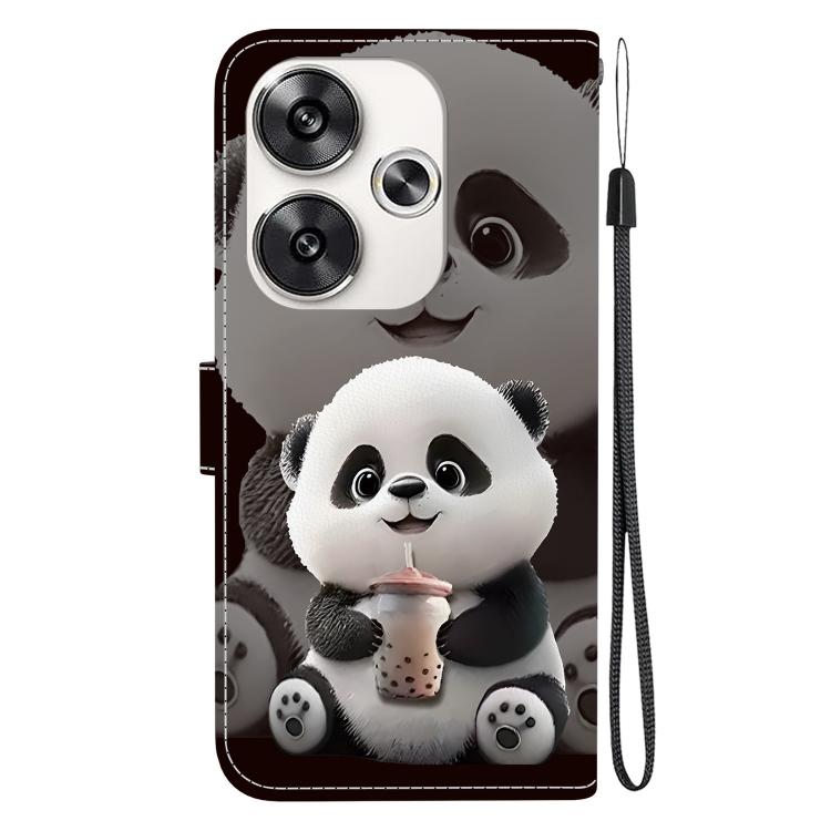 For Redmi Turbo 3 / Xiaomi Poco F6 Crystal Texture Colored Drawing Leather Phone Case