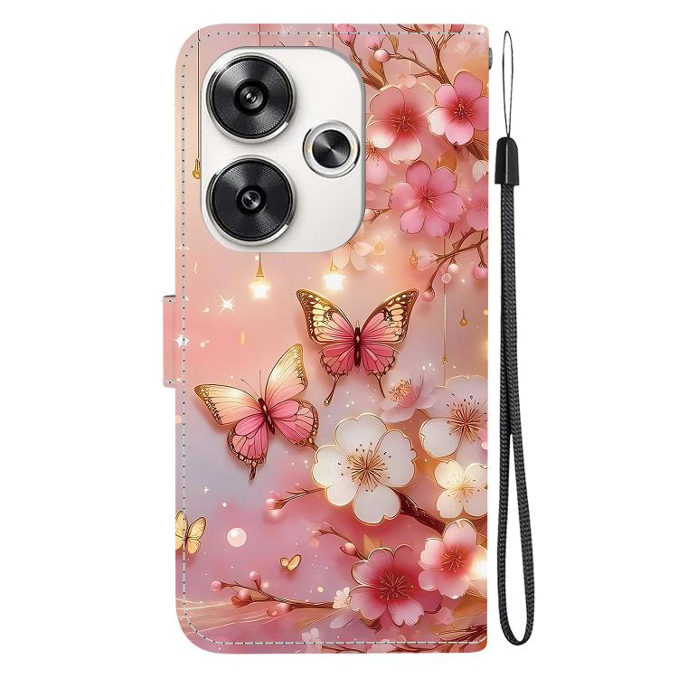 For Redmi Turbo 3 / Xiaomi Poco F6 Crystal Texture Colored Drawing Leather Phone Case