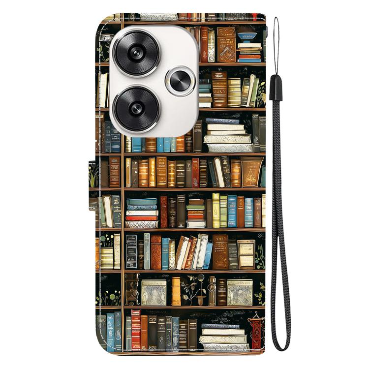 For Redmi Turbo 3 / Xiaomi Poco F6 Crystal Texture Colored Drawing Leather Phone Case