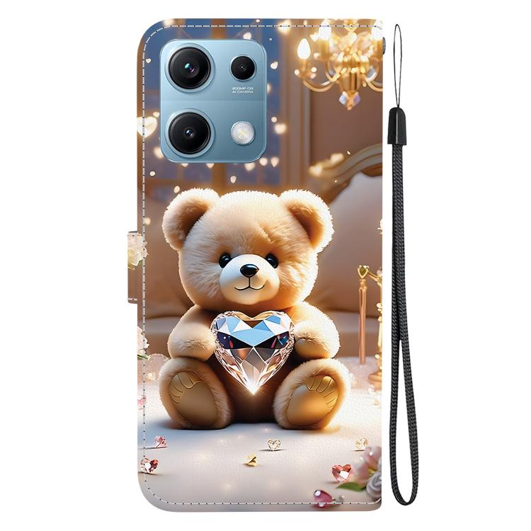 For Redmi Note 14S 4G Crystal Texture Colored Drawing Leather Phone Case