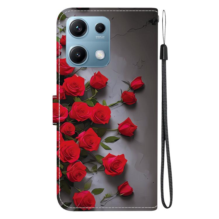 For Redmi Note 14S 4G Crystal Texture Colored Drawing Leather Phone Case