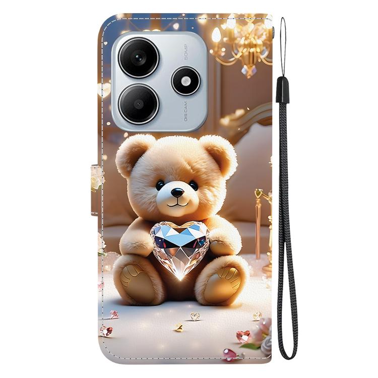 For Redmi Note 14 5G Crystal Texture Colored Drawing Leather Phone Case