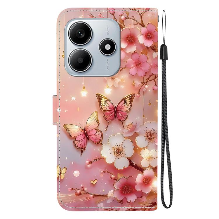 For Redmi Note 14 5G Crystal Texture Colored Drawing Leather Phone Case