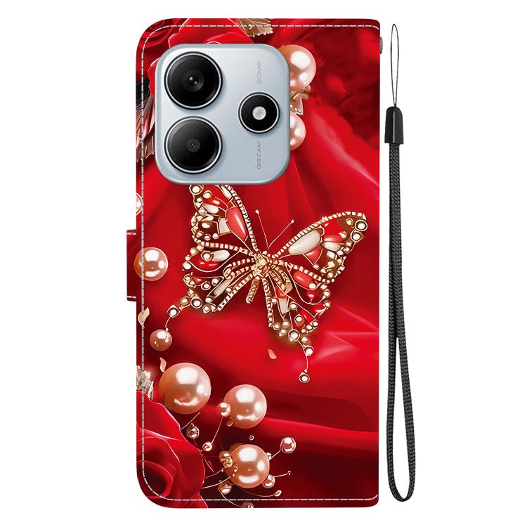 For Redmi Note 14 5G Crystal Texture Colored Drawing Leather Phone Case