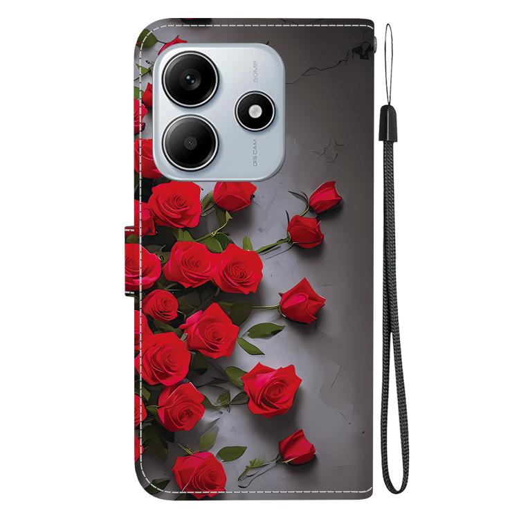For Redmi Note 14 5G Crystal Texture Colored Drawing Leather Phone Case