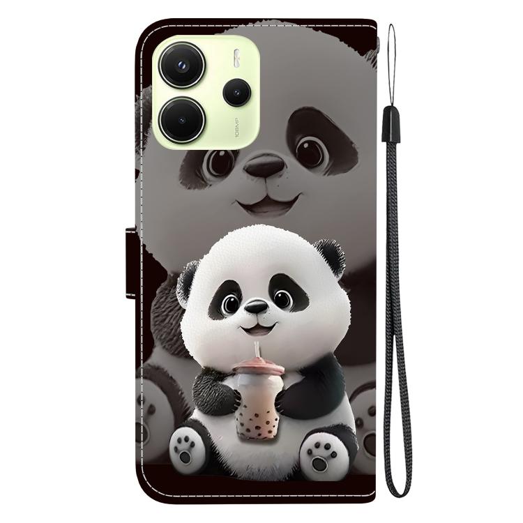 For Redmi Note 14 4G 164.84mm Crystal Texture Colored Drawing Leather Phone Case