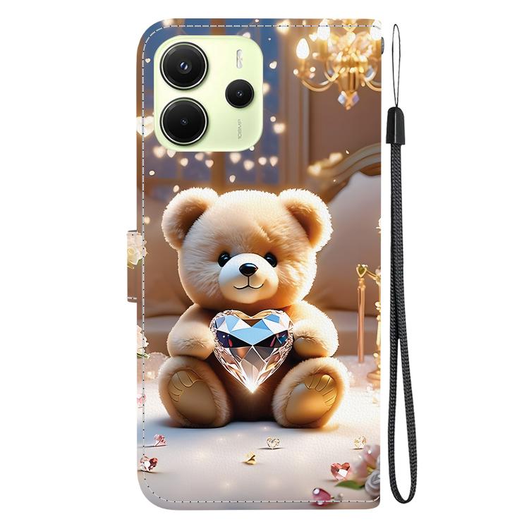 For Redmi Note 14 4G 164.84mm Crystal Texture Colored Drawing Leather Phone Case