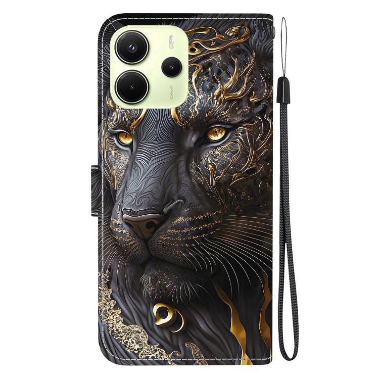 For Redmi Note 14 4G 164.84mm Crystal Texture Colored Drawing Leather Phone Case