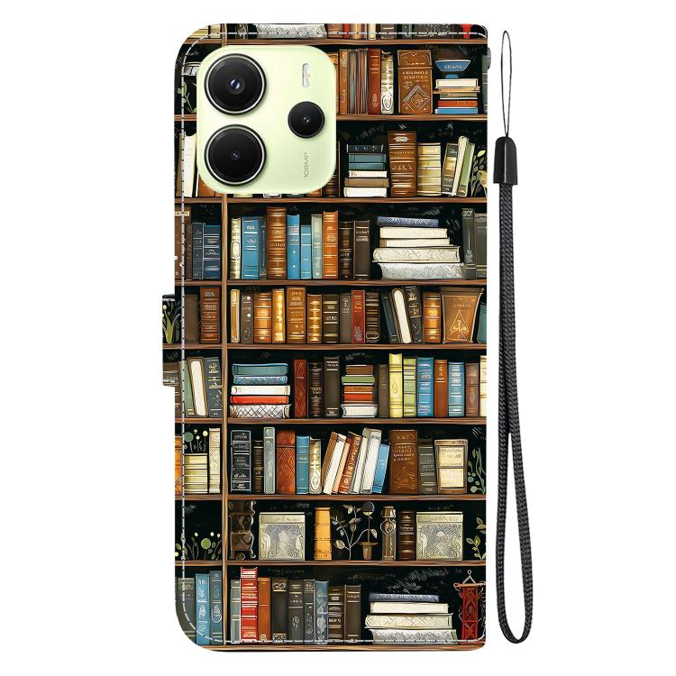 For Redmi Note 14 4G 164.84mm Crystal Texture Colored Drawing Leather Phone Case
