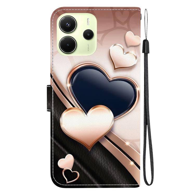For Redmi Note 14 4G 163.25mm Crystal Texture Colored Drawing Leather Phone Case