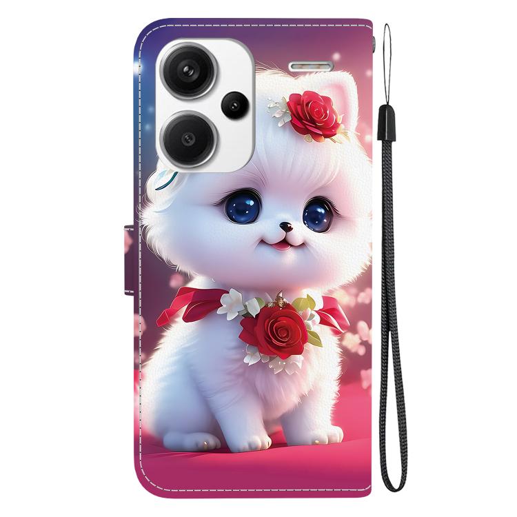 For Redmi Note 13 Pro+ 5G Crystal Texture Colored Drawing Leather Phone Case