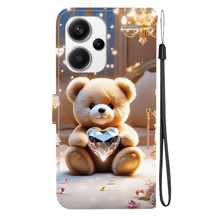 For Redmi Note 13 Pro+ 5G Crystal Texture Colored Drawing Leather Phone Case